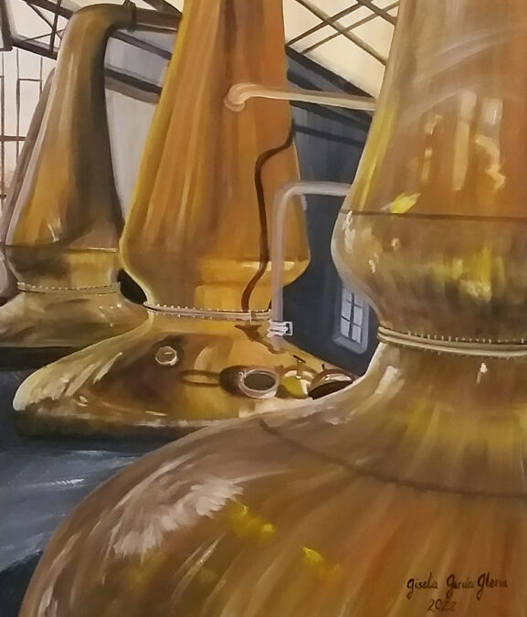 La sala de alambiques de Jura