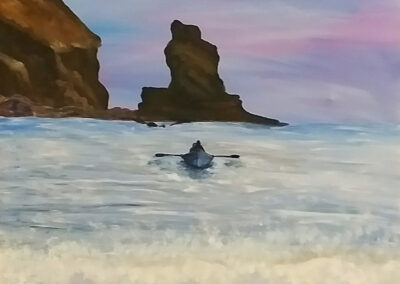 Luchando contra las olas by Gisela Garcia Gleria