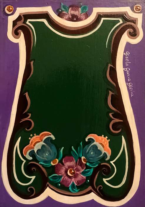 Estudio de marco de líneas y hojas de acanto