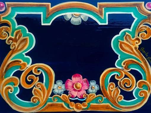 Estudio de marco de hojas de acanto